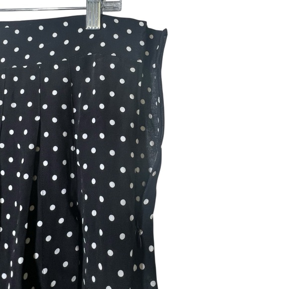 Sezane Black Polka Dot Alicia Middle Dot Midi Skirt NWT US 12 - Picture 10 of 14